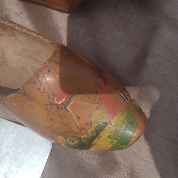 Hand-Painted Wooden Clogs - Picture 3 of 4